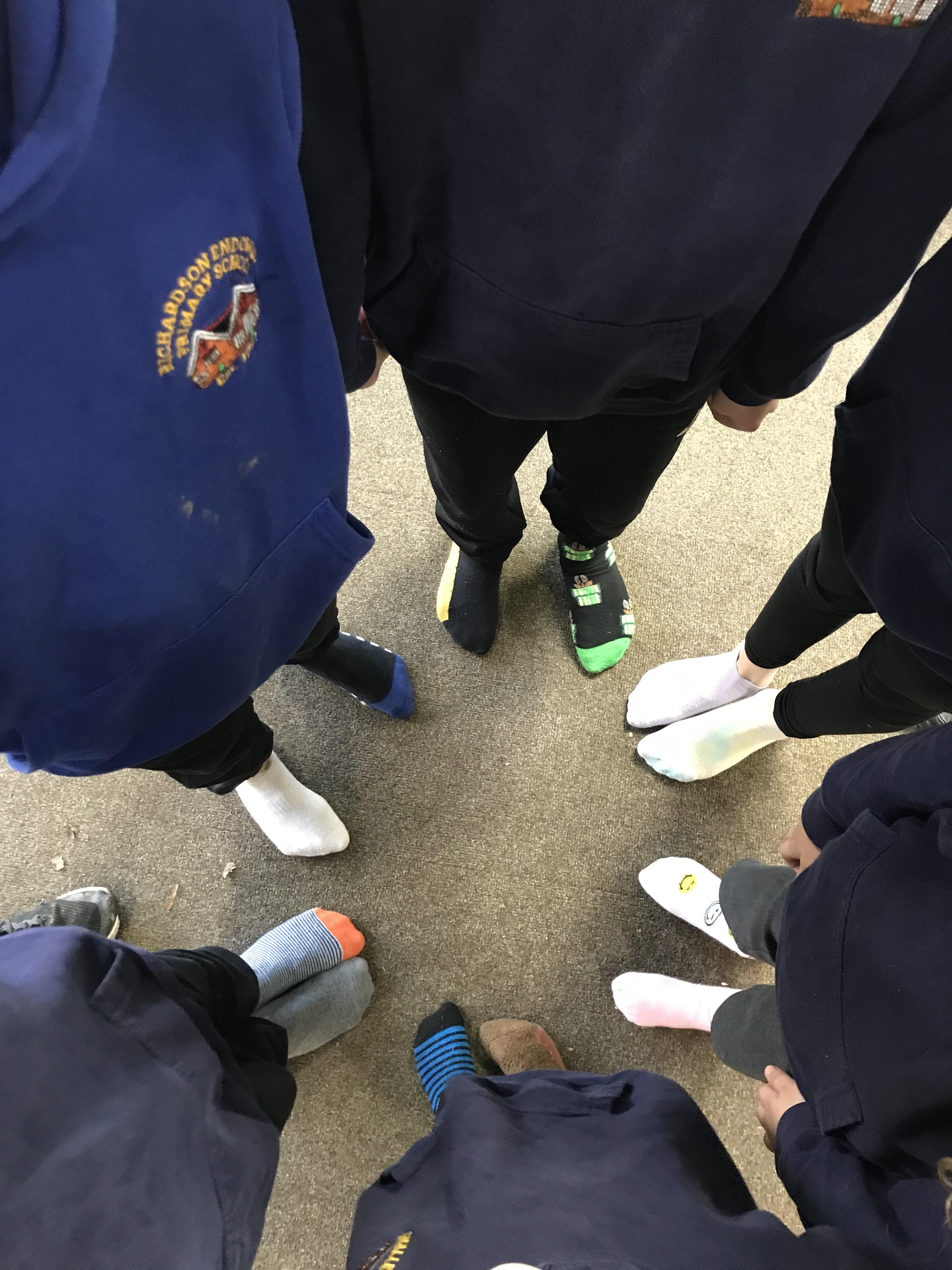 We kick started the week supporting Odd Sock Day.This shows we are all unique. 